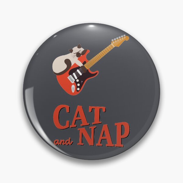Item preview, Relaxed Cat on Guitar | Siamese | Catnap designed and sold by Fluffy-Vectors.