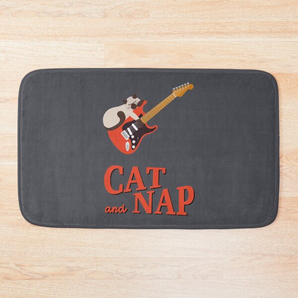 Item preview, Relaxed Cat on Guitar | Siamese | Catnap designed and sold by Fluffy-Vectors.