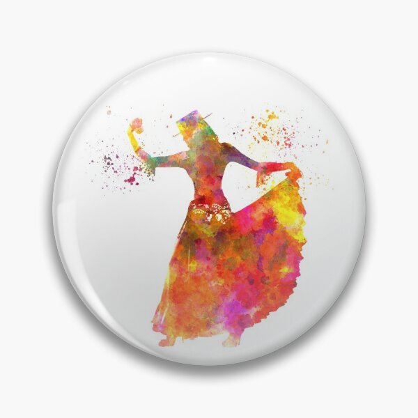 Item preview, Gypsy woman dancing flamenco dancer silhouette in watercolor	 designed and sold by paulrommer.