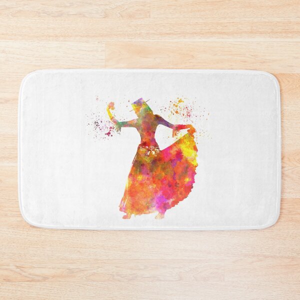 Item preview, Gypsy woman dancing flamenco dancer silhouette in watercolor	 designed and sold by paulrommer.