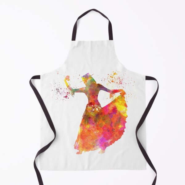 Item preview, Gypsy woman dancing flamenco dancer silhouette in watercolor designed and sold by paulrommer.