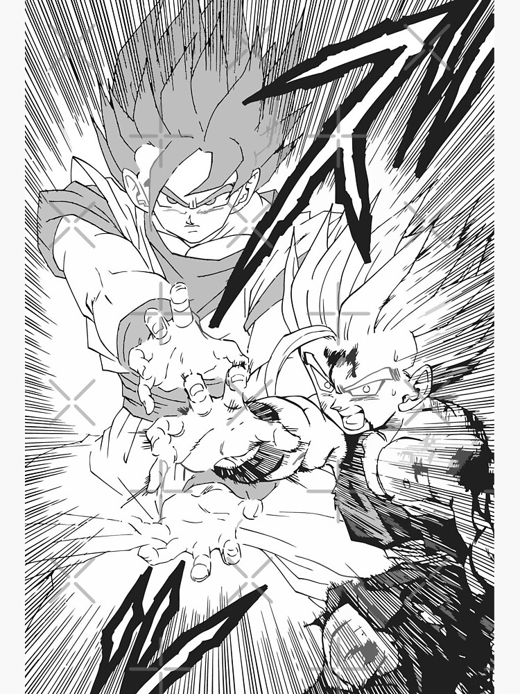 Dragon Ball Z Father Son Kamehameha Goku and Gohan Manga Panel