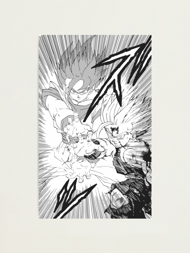 Dragon Ball Z Father Son Kamehameha Goku and Gohan Manga Panel