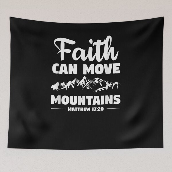 Item preview, Faith Can Move Mountains Matthew 17 20 Bible Verse Christian Gift  designed and sold by dominique235.