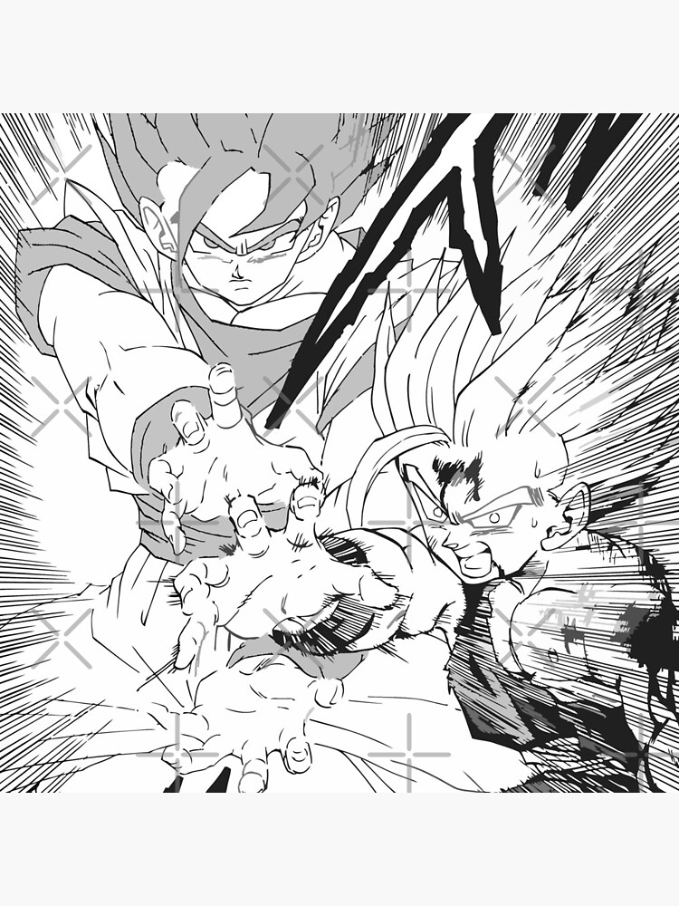 Dragon Ball Z Father Son Kamehameha Goku and Gohan Manga Panel