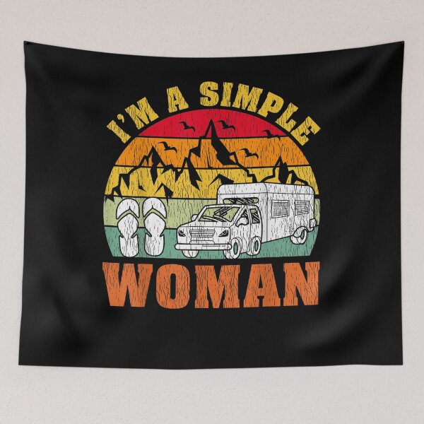 Item preview, Retro Vintage I'm A Simple Woman Flip Flop Rv Camping Lover Gift  designed and sold by dominique235.