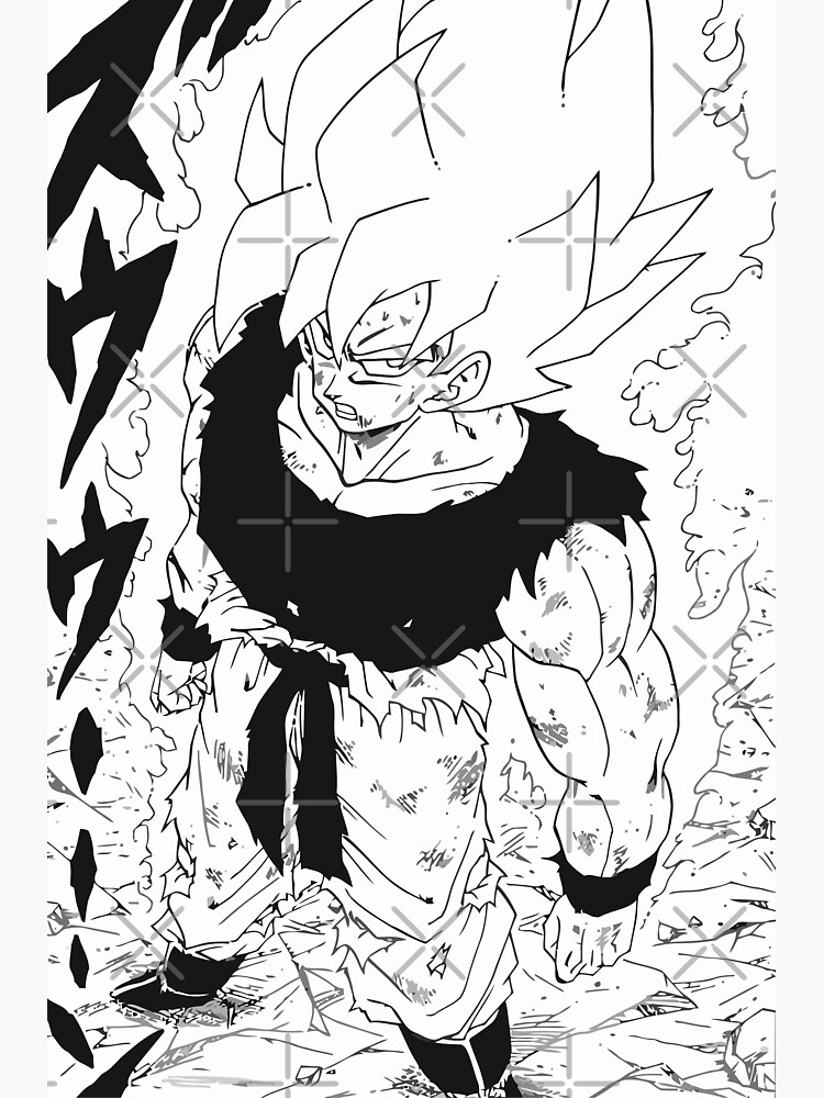 Dragon Ball Z Super Saiyan Goku Manga Panel Art Print For Sale By