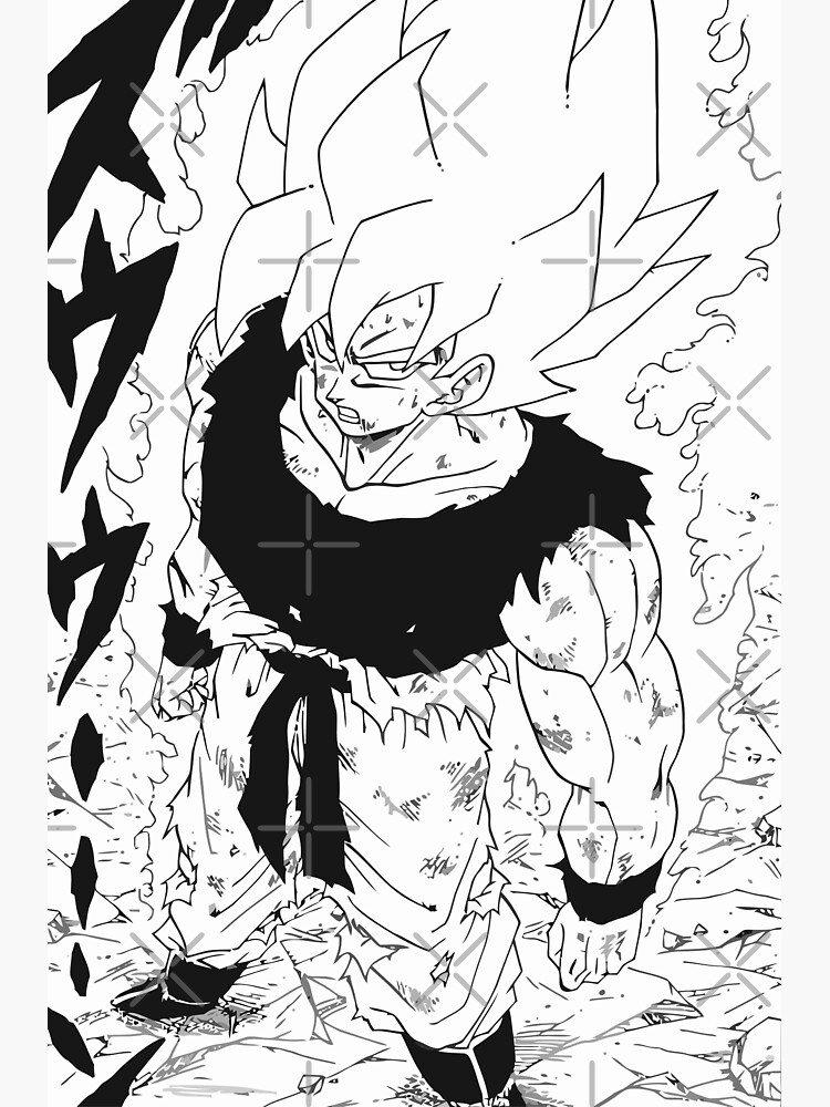 Pegatina «Panel de manga de Dragon Ball Z Super Saiyan Goku» de ...