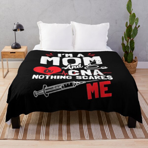 Item preview, I'm A Mom And A Cna Nothing Scares Me Nursing Assistant Gift designed and sold by dominique235.