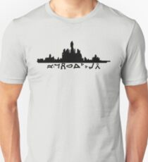Atlantis Skyline with Gate Symbols Unisex T-Shirt