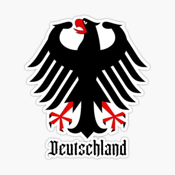 Deutsch-Eagle-Flagge Runder Aufkleber