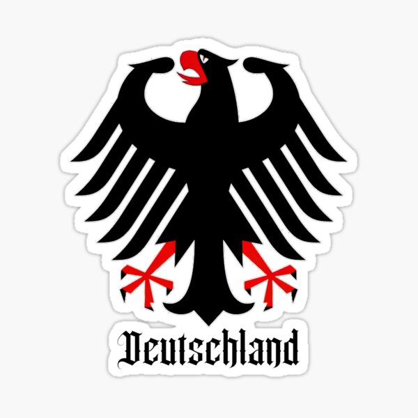 Sticker On Car, Flag Of Germany, Germania, Deutschland With The