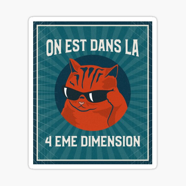 We are in the fourth dimension Sticker