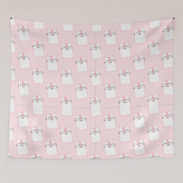 Item preview, Cute kitten in a pink kitten design with a cartoon kitty cat pattern for cat lovers designed and sold by LeBreab.
