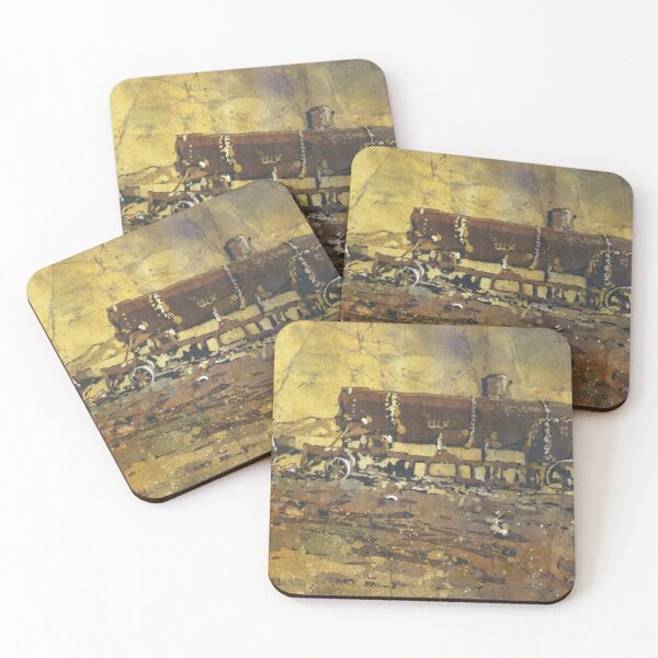 Item preview, Abandoned trains in the Salar de Uyuni at sunset- Bolivia designed and sold by rfoxphoto.