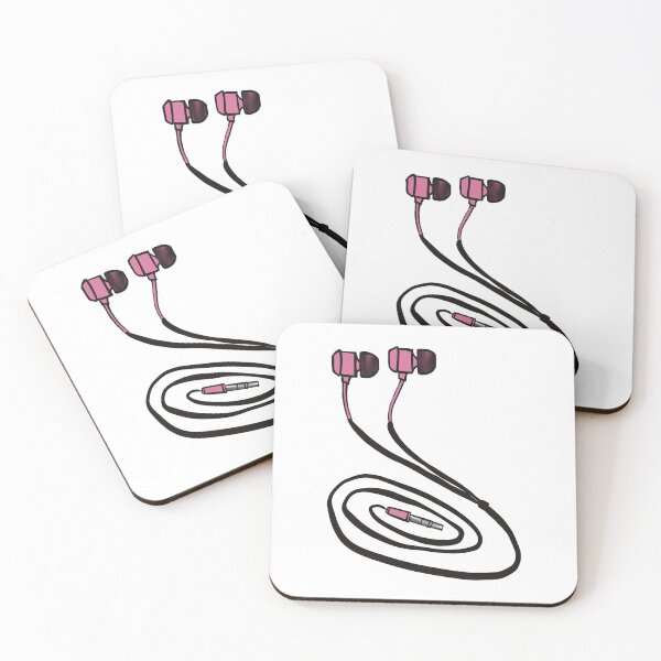 Item preview, Pop Bubblegum Candy Pink Earphones Illustration designed and sold by ZaraRoza.