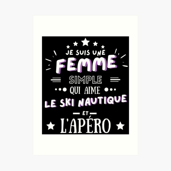 Art Mural Sur Le Theme Humour Ski Nautique Redbubble