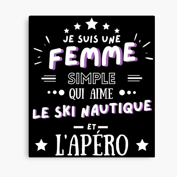 Art Mural Sur Le Theme Humour Ski Nautique Redbubble