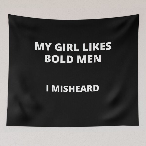 Item preview, Bald - Bold - Joke Mi girl likes bold men designed and sold by zareworks.