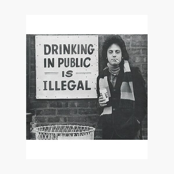 Drink-in-public-is-Illegal Photographic Print