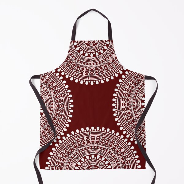 Item preview, Four half lace doilies on dark red designed and sold by Ninaeva.