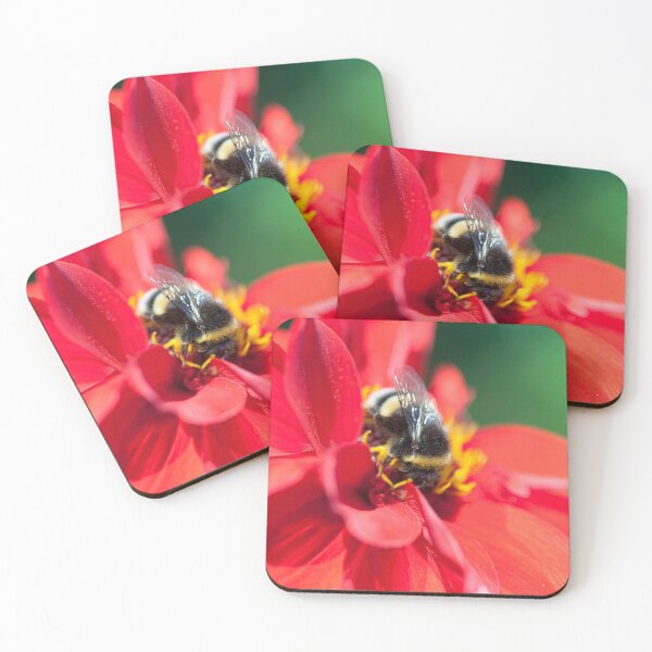 Item preview, Gorgeous Fluffy Bee on Red Flower designed and sold by CyaniRose.