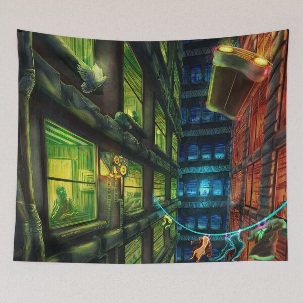 Item preview, Apartments At Night designed and sold by NeonFeverDreams.
