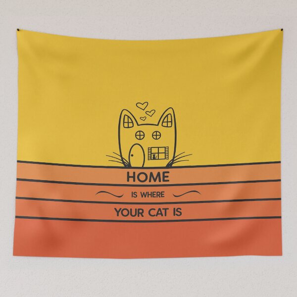 Item preview, Home Is Where Your Cat Is designed and sold by CutiPiStudios.