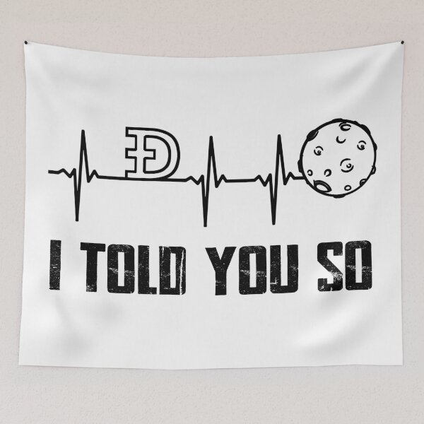 Item preview, EKG heartbeat Dogecoin to the moon line art designed and sold by Infdesigner.