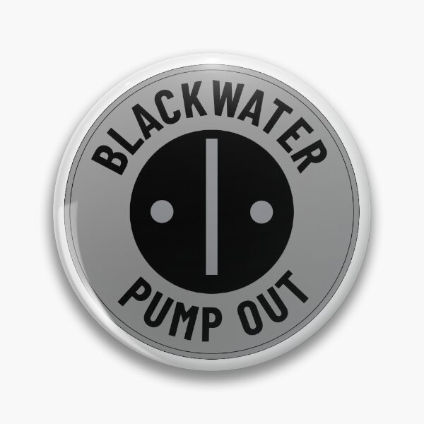 Item preview,  Black Water Pump Out Badge - Black Text on Gray designed and sold by LucidLounger.