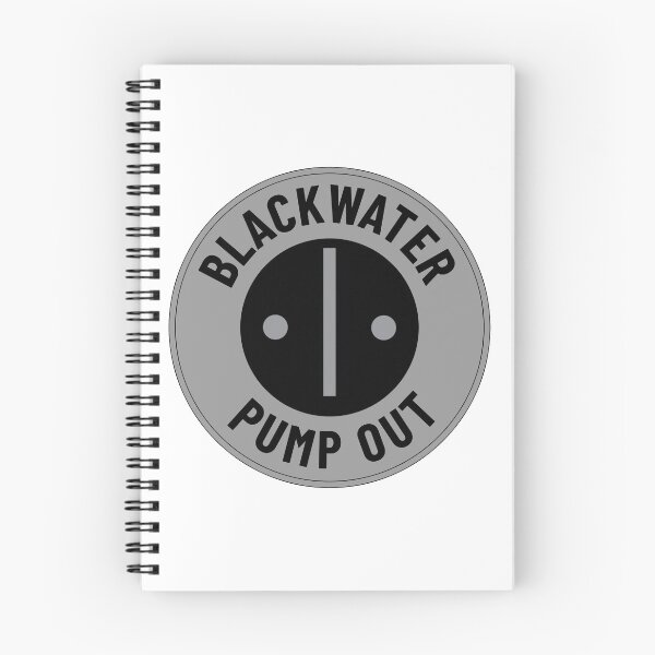 Item preview, Black Water Pump Out Badge - Black Text on Gray designed and sold by LucidLounger.