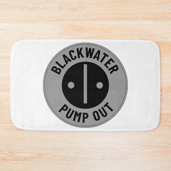 Item preview,  Black Water Pump Out Badge - Black Text on Gray designed and sold by LucidLounger.