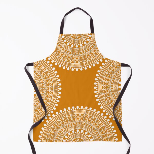 Item preview, Four half lace doilies on curry yellow designed and sold by Ninaeva.