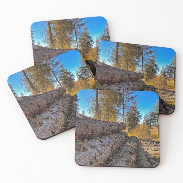 Item preview, Log Pile and Woodland - North Yorkshire Moorland Conservation designed and sold by WildBerryArt.