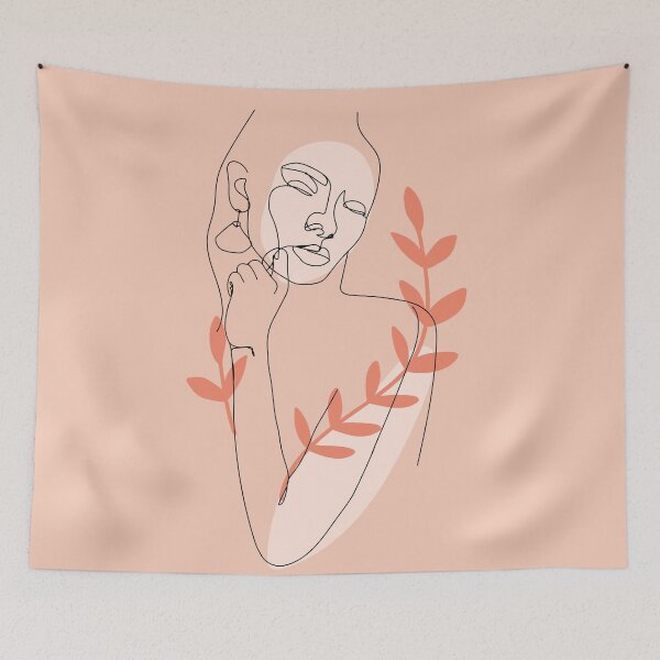 Item preview, One line woman portrait. Female poster. designed and sold by CoCoArt-Ua.