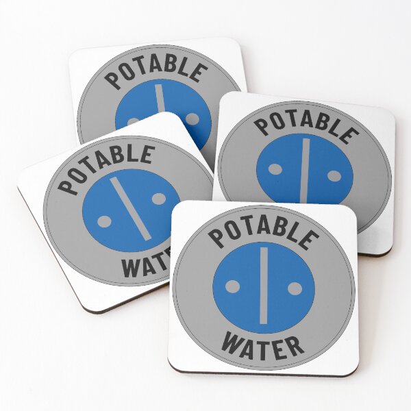 Item preview, Potable Water Badge - Black Text on Gray designed and sold by LucidLounger.