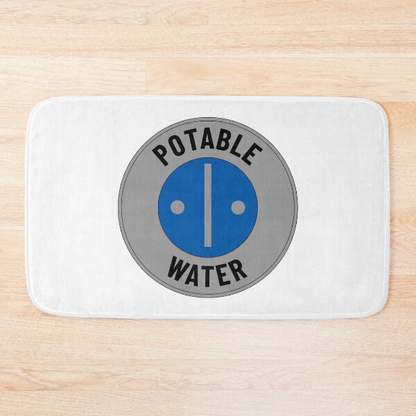 Item preview, Potable Water Badge - Black Text on Gray designed and sold by LucidLounger.