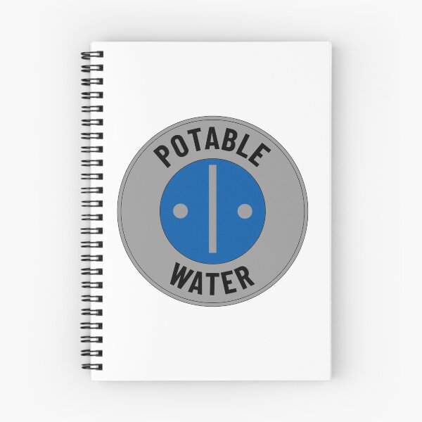 Item preview, Potable Water Badge - Black Text on Gray designed and sold by LucidLounger.