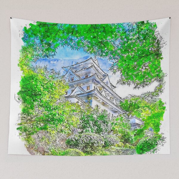 Item preview, Gifu Castle in the Leaves Japan designed and sold by VerboShop.