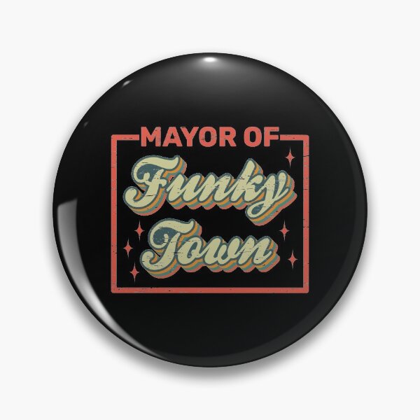 Item preview, Mayor of Funky Town - 70s 80s 90s Vintage old Mayor of Funky Town Design & Gifts designed and sold by shirti.