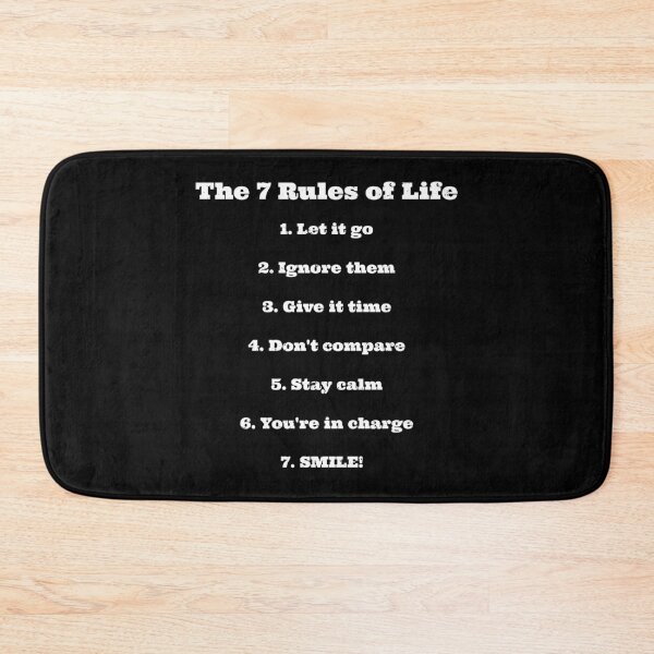 Item preview, The 7 Rules Of Life - Motivational Positivity designed and sold by MakersKeystone.