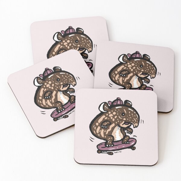 Item preview, Baby Malayan tapir playing surf skate designed and sold by Ken Hamala.