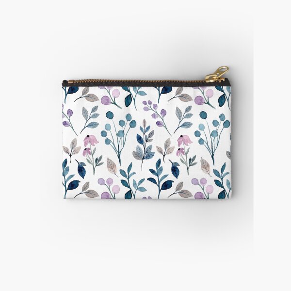 Item preview, Teal and Purple Leaf Pattern, beautiful and simple watercolor leaf pattern, fresh and soothing designed and sold by Orianah.