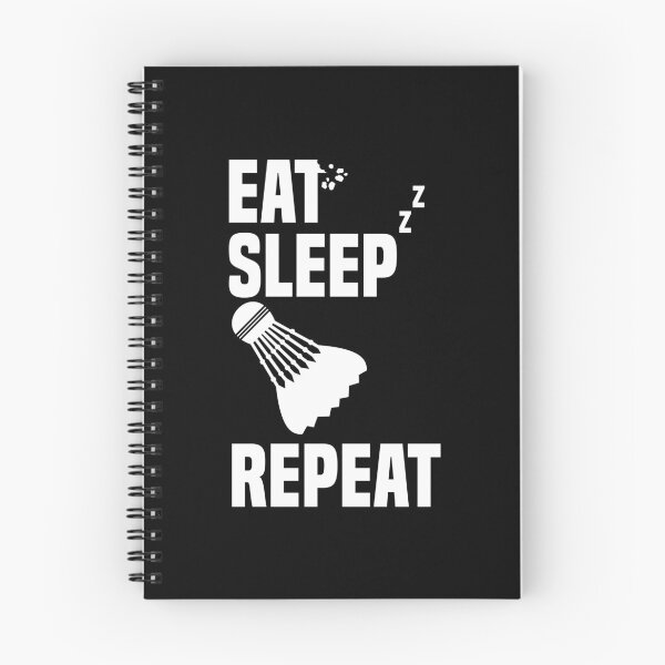 Item preview, Funny Retro Eat Sleep Birdie Repeat Badminton Player designed and sold by Nessshirts.