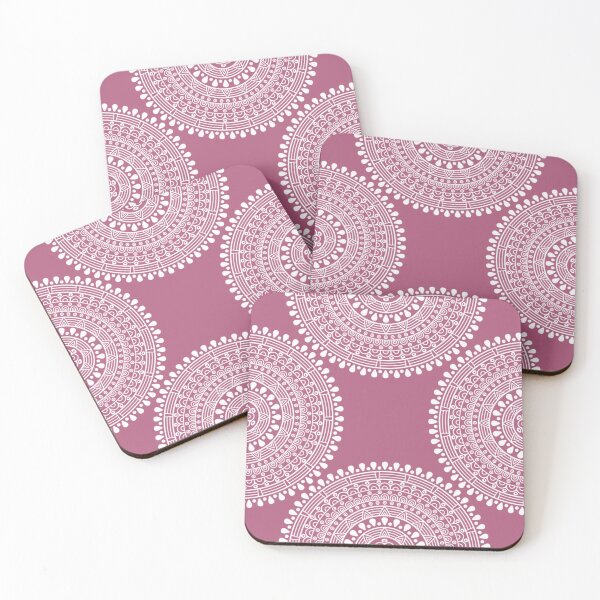 Item preview, Four half lace doilies on old pink designed and sold by Ninaeva.