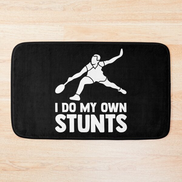 Item preview, I Do My Own Stunts with Badminton Racket Badminton Lover designed and sold by Nessshirts.