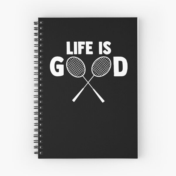 Item preview, Life is Good with Badminton rackets Badminton Court Birdie designed and sold by Nessshirts.