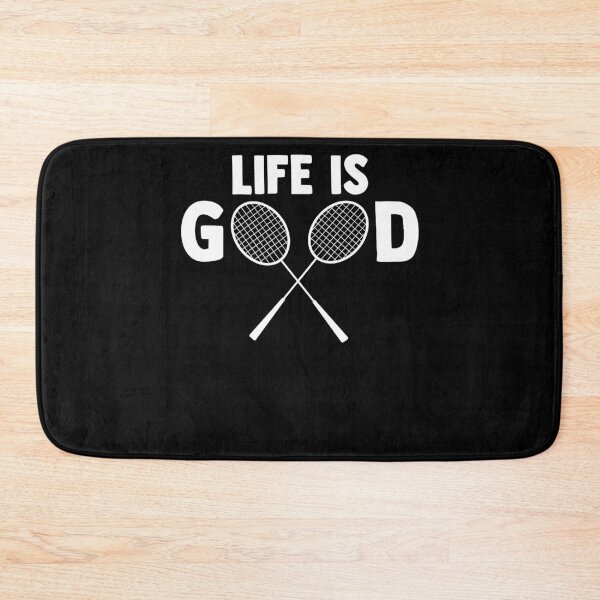 Item preview, Life is Good with Badminton rackets Badminton Court Birdie designed and sold by Nessshirts.