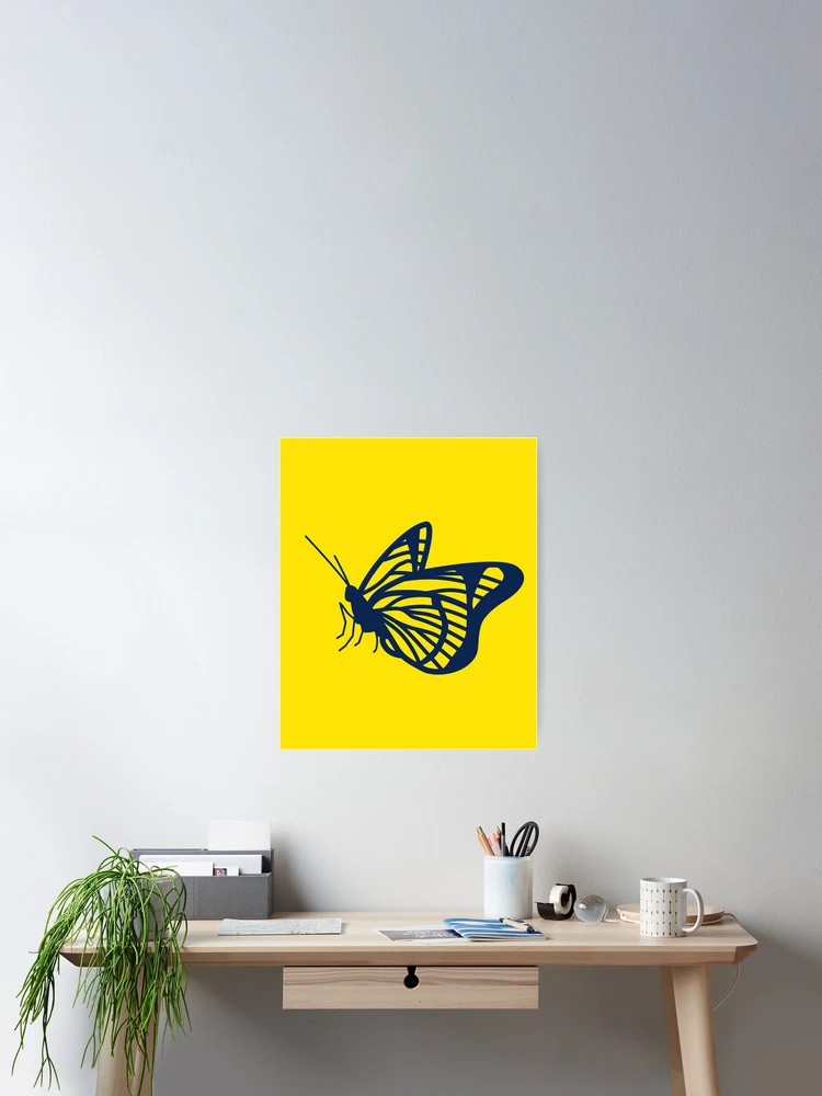 Imagen 2 de 3, Póster con la obra Yellow Beautiful Butterfly, diseñada y vendida por Patternsonly.