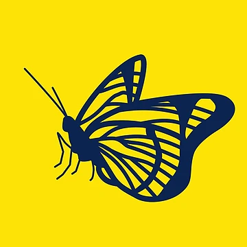 Imagen de la obra Yellow Beautiful Butterfly de Patternsonly